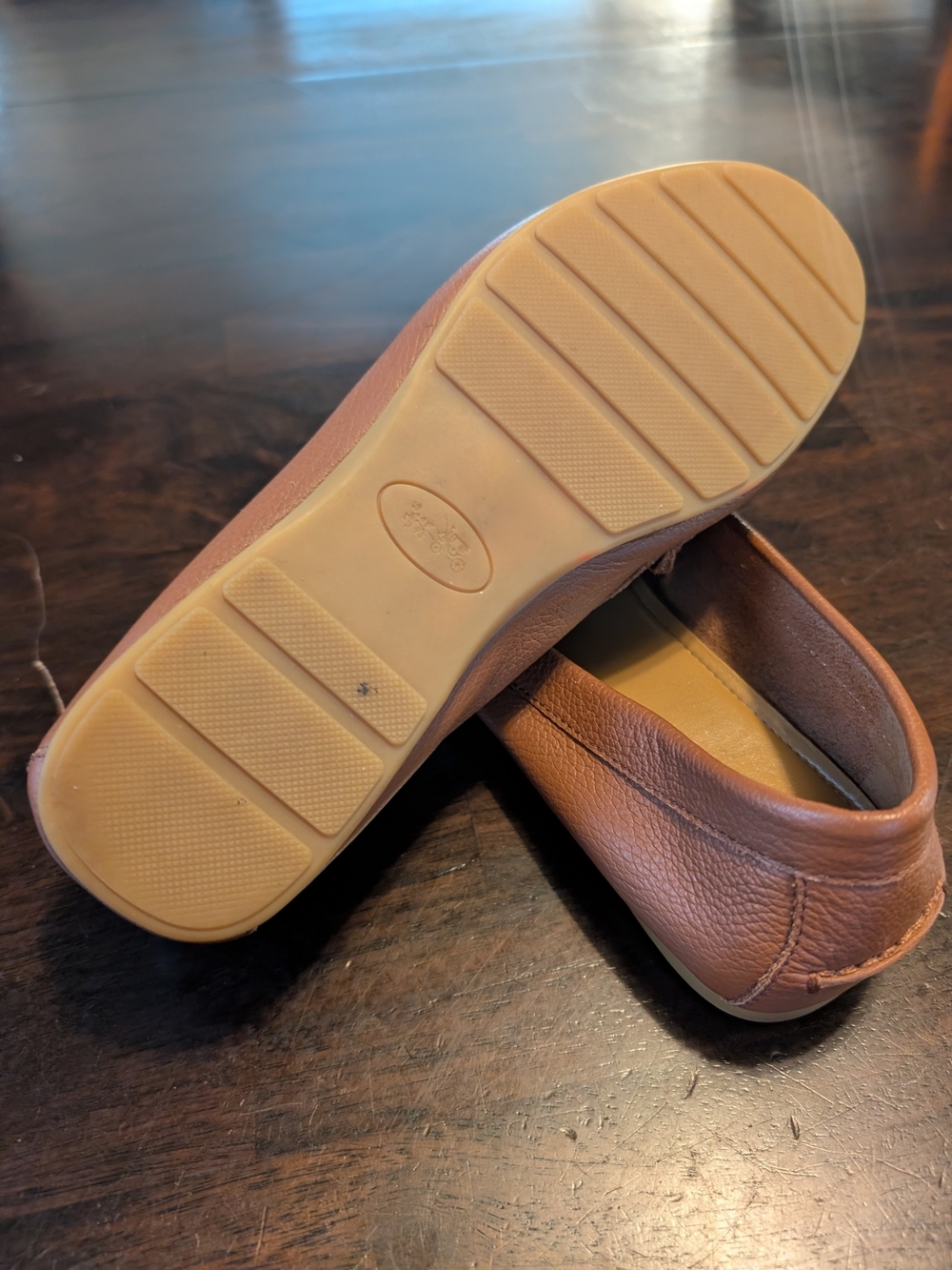 Coach Olive Leather Driving Loafers, Tan, Women's 7.5 - Picture 5 of 7